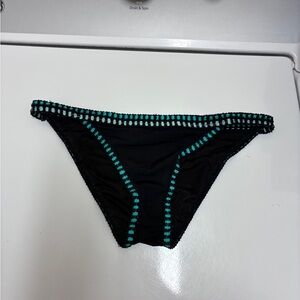 Victoria's Secret Black and Teal Bikini Bottom